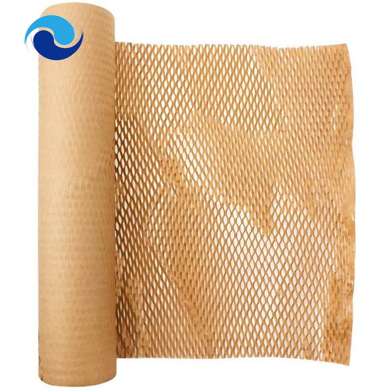 1 Roll Recycled Packing Paper 12Inch x 33FT Eco Honeycomb Paper for Moving Packaging Wrap Recyclable Cushion Material