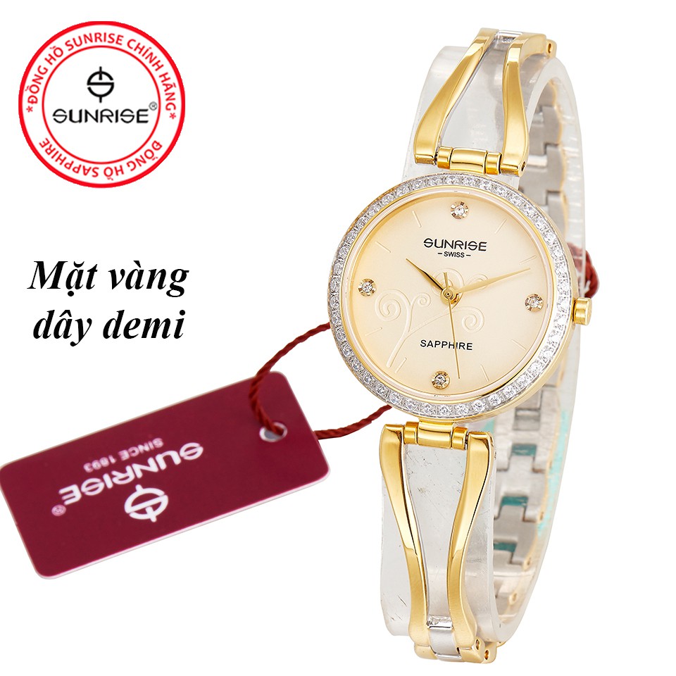 Đồng hồ nữ đính đá Sunrise 9934AA siêu mỏng kính Sapphire chống xước - Fullbox chính hãng | BigBuy360 - bigbuy360.vn