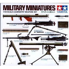MÔ HÌNH BỘ HỎA LỰC QUÂN SỰ (CỠ NHỎ) CỦA MỸ 1/35 SCALE U.S. INFANTRY WEAPONS 35121 TAMIYA