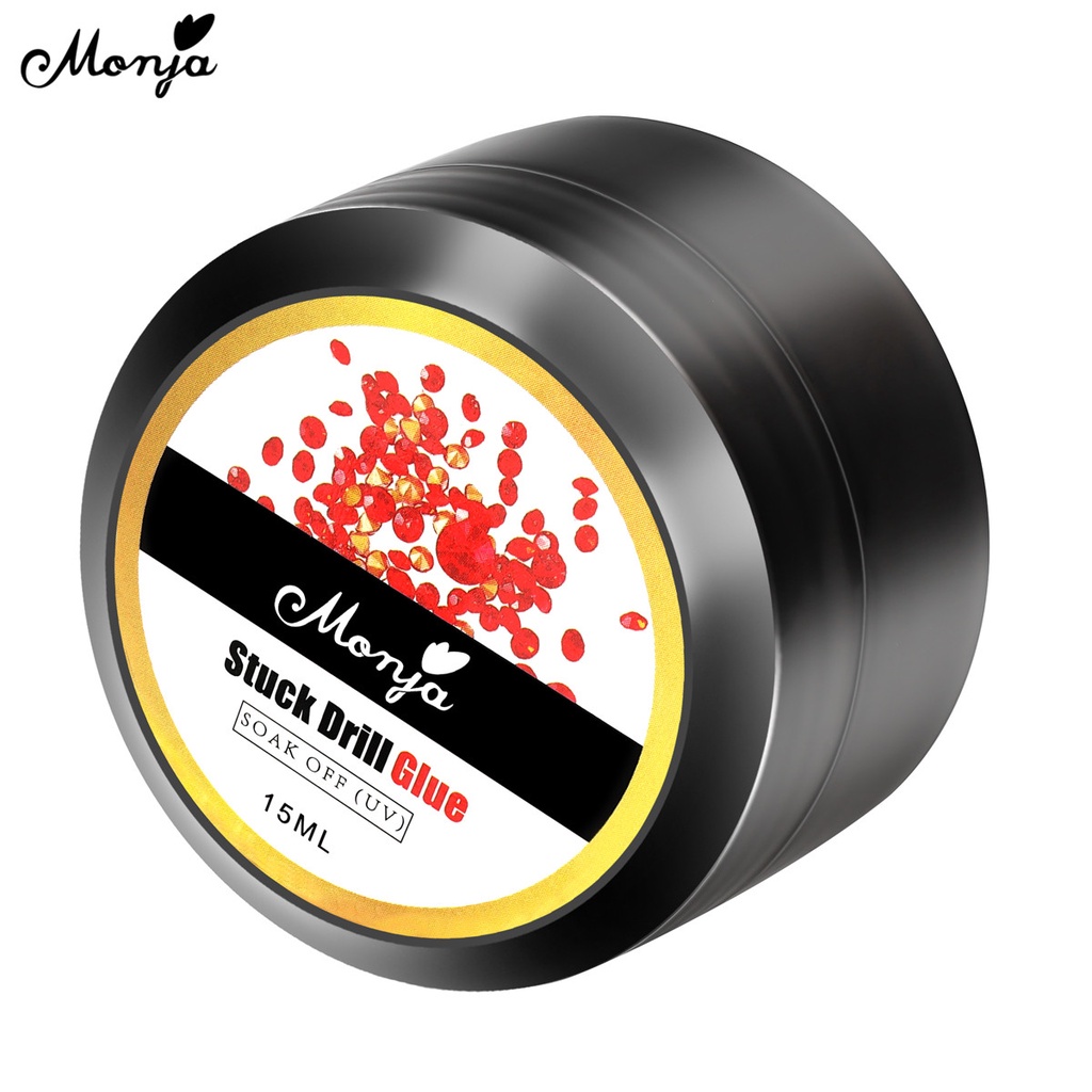 MONJA Hộp keo dán phụ kiện đá đính trang trí móng 15ml