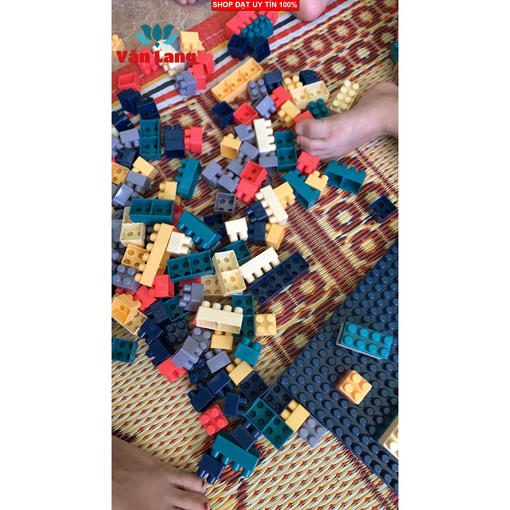 Bộ Lego xếp hình thông minh 520 chi tiết cho bé tha hồ sáng tạo, đồ chơi thông minh cho bé