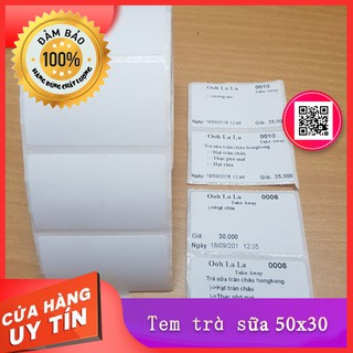 Tem trà sữa 50×30 mm [800 tem 1 cuộn]