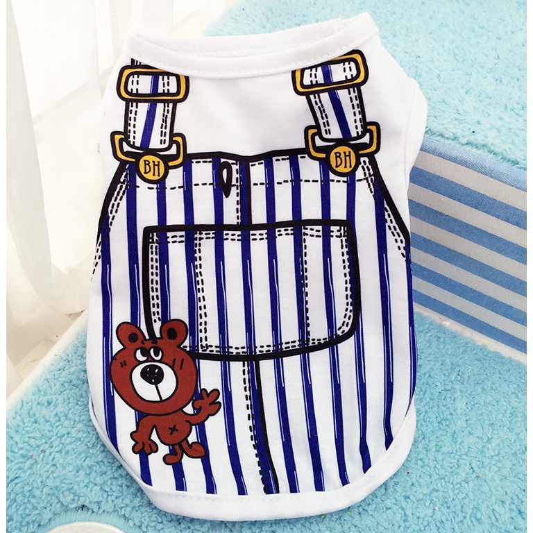 Áo không tay cho thú cưng bằng cotton thoáng khí thời trang xuân hè