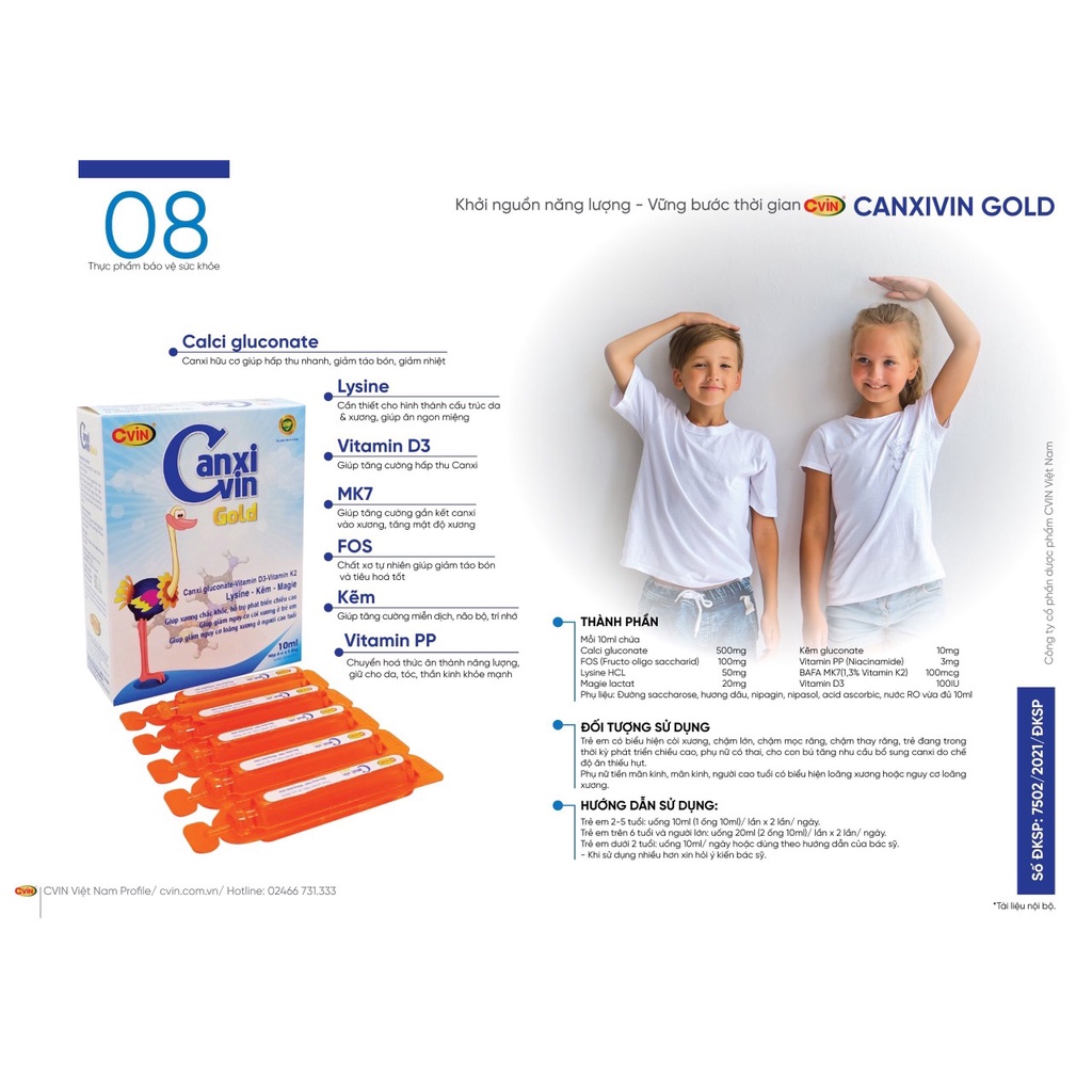 Canxi Hữu Cơ dạng siro dễ hấp thu – Canxi Vin Gold