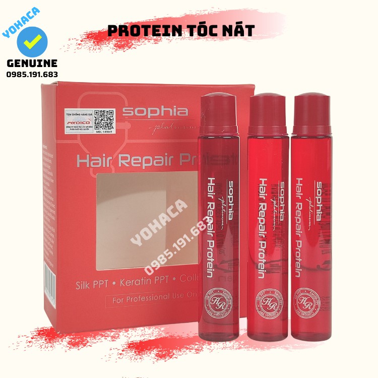 Combo 3 lọ protein sophia phục hồi tóc khô nát 13ml