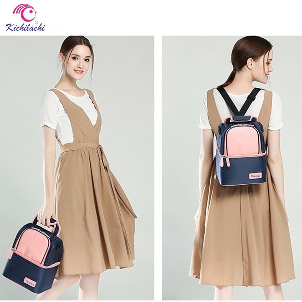 Balo Bỉm Sữa , Giữ Nhiệt kichi 13 Ngăn Tiện Dụng, Giữ Nhiệt tốt 3h