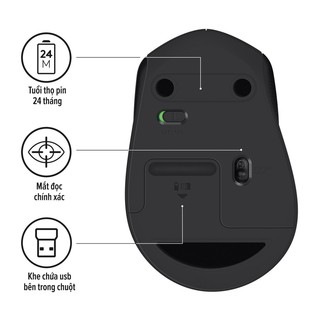 Chuột không dây Logitech M331 Silent & Rapoo M100 - Chuột máy tính BH 12T