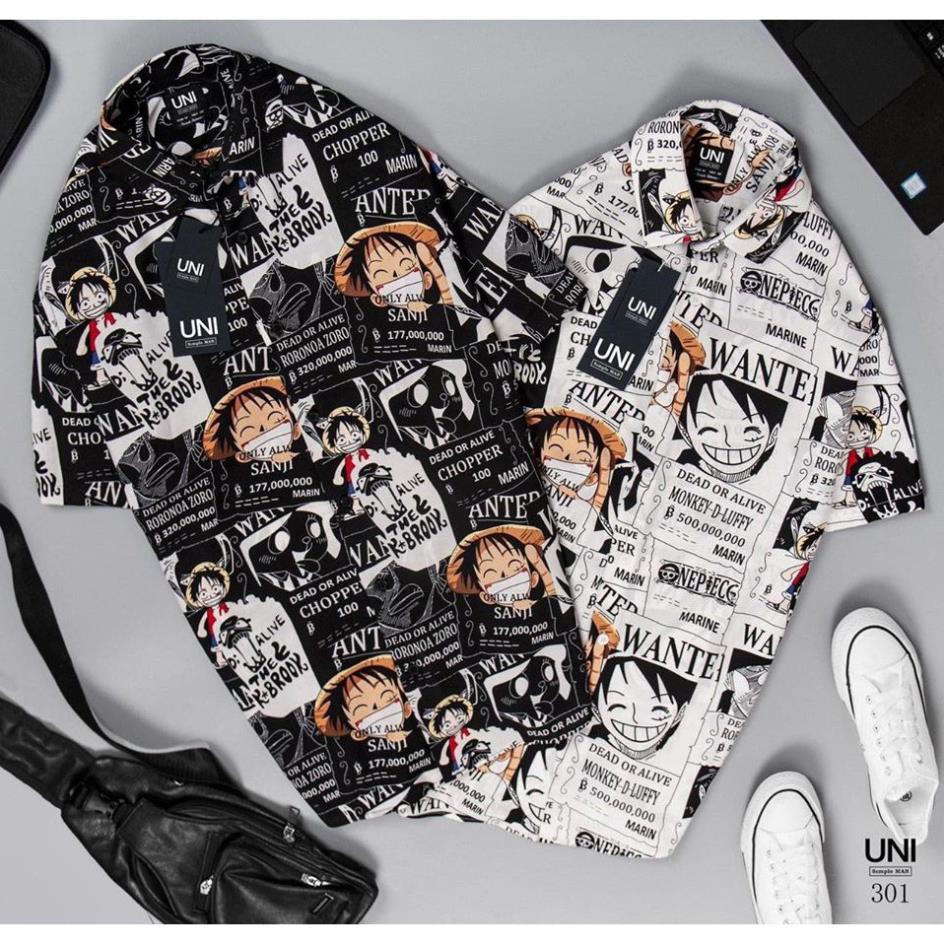Áo SƠ MI Nam Nữ LUFFY CHẤT IN NHIỆT cao cấp ྇ '