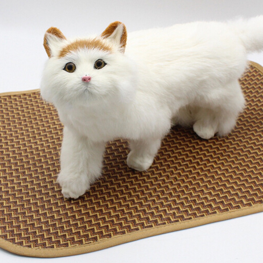 Thảm Ngủ Bằng Tre Đan Thoải Mái Mát Mẻ Tiện Dụng Cho Thú Cưng