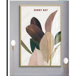 Tranh in canvas hình lá cây 60x90 giá đã bao gồm khung