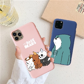 Ốp iphone - Ốp lưng Gấu đáng yêu trơn 5/5s/6/6s/6plus/6s plus/7/8/7plus/8plus/x/xs/xs max/11/11pro max - Awifi Case a252