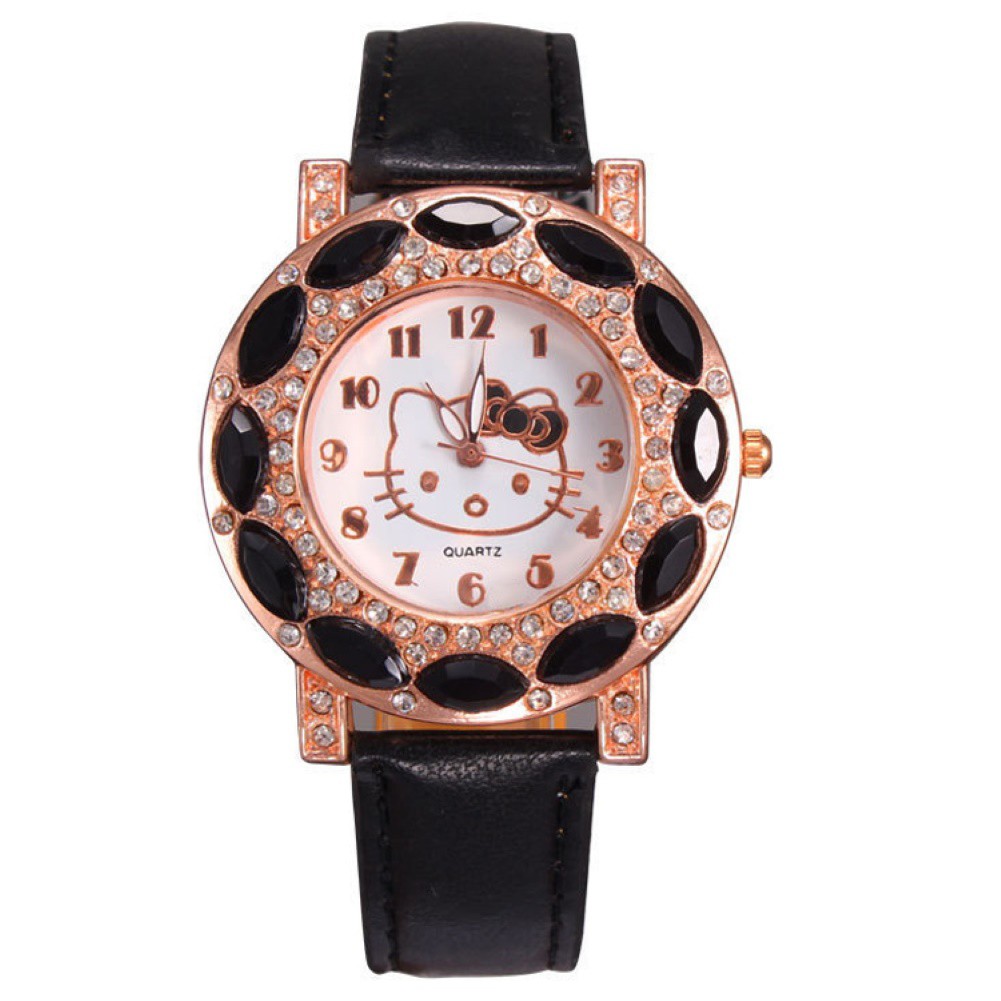 Đồng Hồ Dây Da Mặt Hình Hello Kitty Dễ Thương Cho Bé Gái | BigBuy360 - bigbuy360.vn