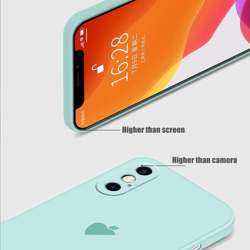 Ốp lưng iPhone X XR Xs Max 8 Plus 7Plus 6 6s Plus 11 Pro Max Đường viền vuông