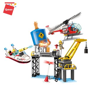 Bộ xếp hình QMAN 2806 - CỨU HỎA NGOÀI KHƠI