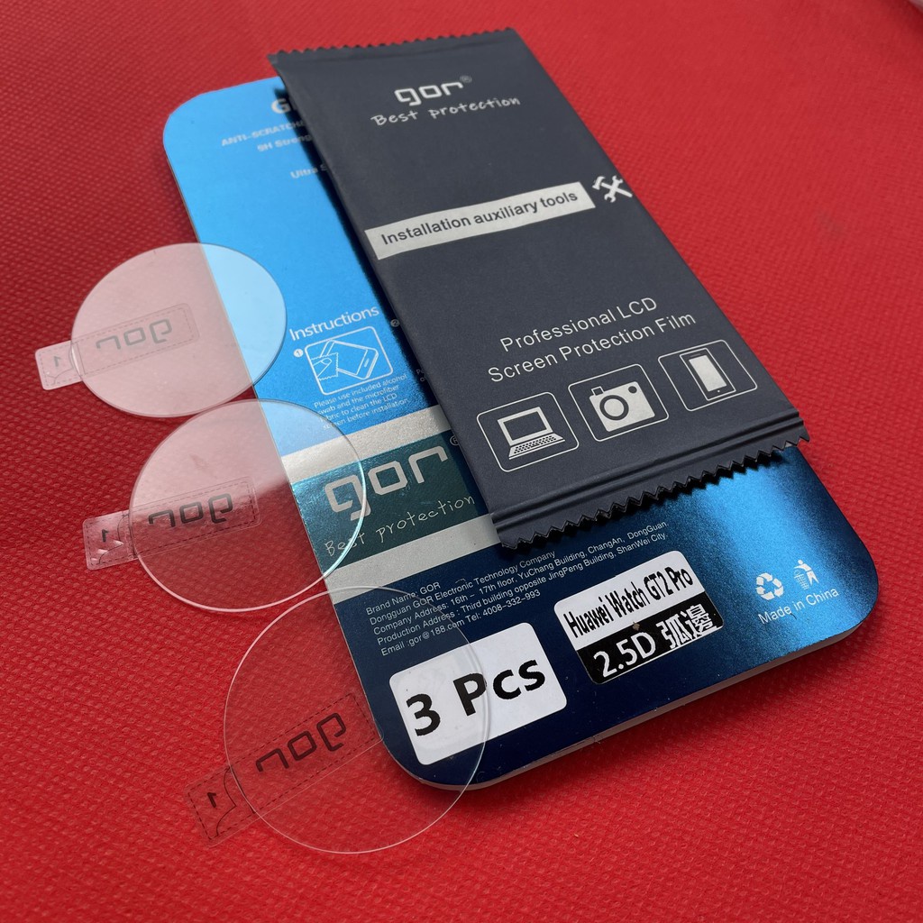 CƯỜNG LỰC KÍNH GOR GT4, GT3 VÀ GT2 46MM BỘ 03 MIẾNG KÍNH SIÊU MƯỢT