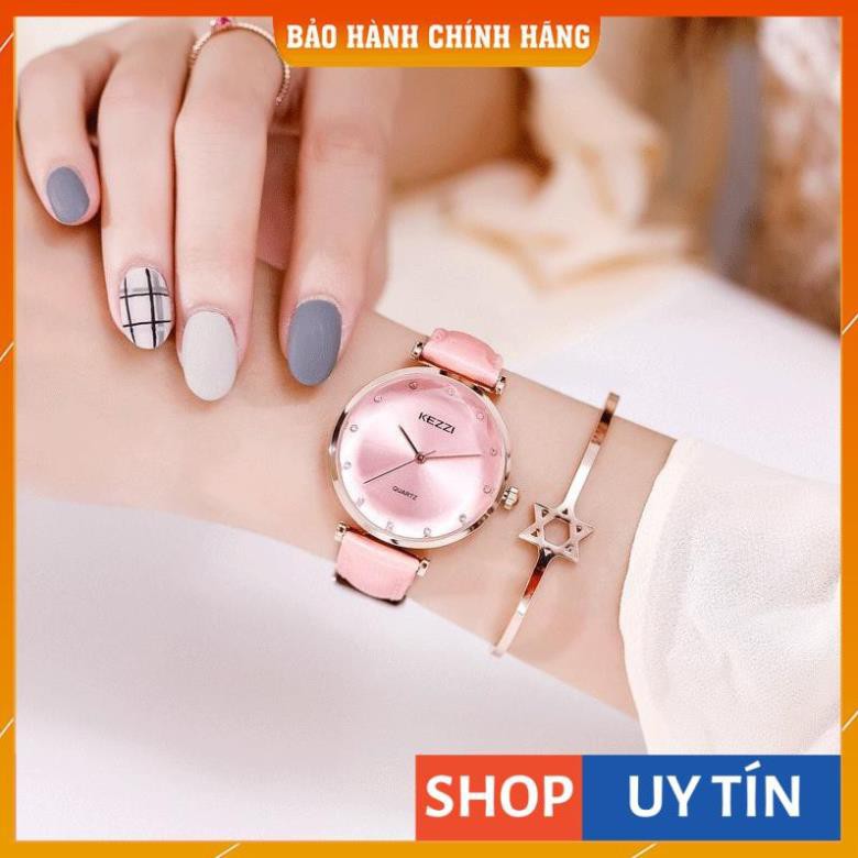 Đồng hồ nữ Kezzi 1900 hàng chính hãng dây da