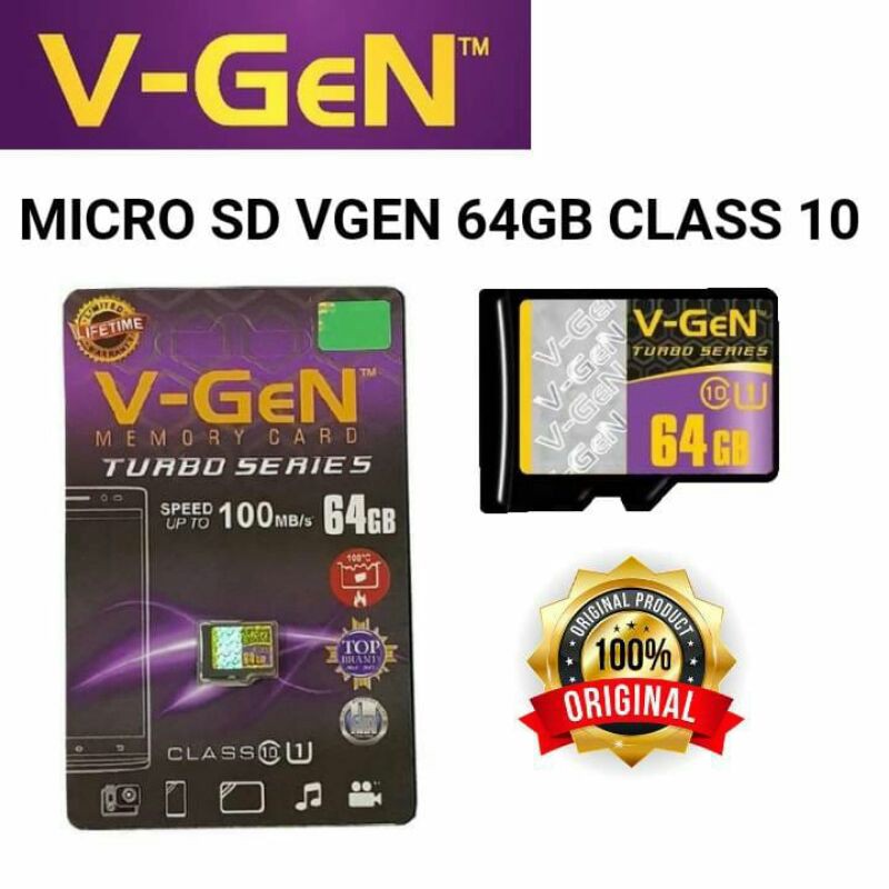 Thẻ Nhớ 64gb Class 10 Vgen