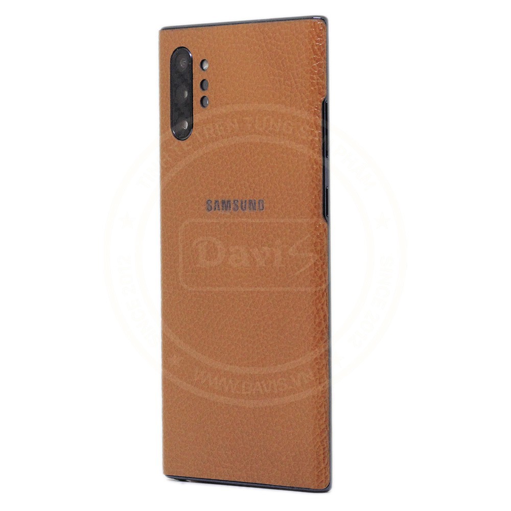 Miếng dán da Galaxy Note 10 plus - Da thật nhập khẩu cao cấp - Davis