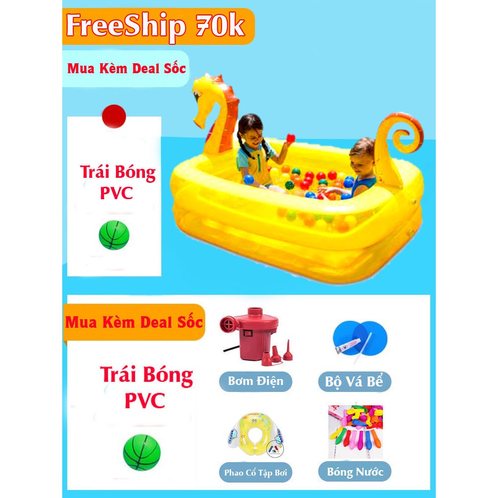 (FREESHIP) BỂ BƠI SIZE 1M7 THÚ SIÊU DỄ THƯƠNG, SIÊU DÀY - ĐÁY CHỐNG TRƯỢT