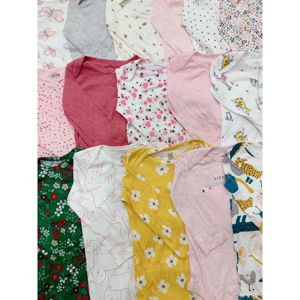 (Chọn mẫu size 9M) Bodysuit Carter, Bodychip dài tay cho bé trai, bé gái