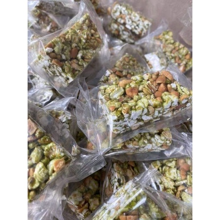 Cốm Nếp Lá Dứa Đậu Phộng - Túi 500gr