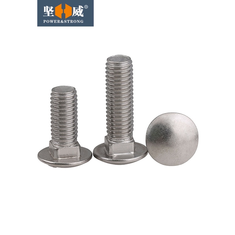 Bu Lông Đầu Tròn Bằng Thép Không Gỉ 304 M4M6M8-M12 Chuyên Dụng Cho Xe Đẩy Em Bé