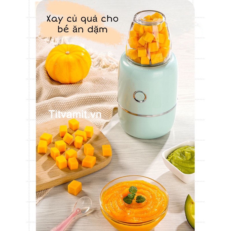 [6 LƯỠI XAY CỰC NHUYỄN] Máy Xay Đa Năng 3 Cối Thuỷ Tinh, Xay Thịt, Xay Rau Củ Quả Và Các Loại Hạt