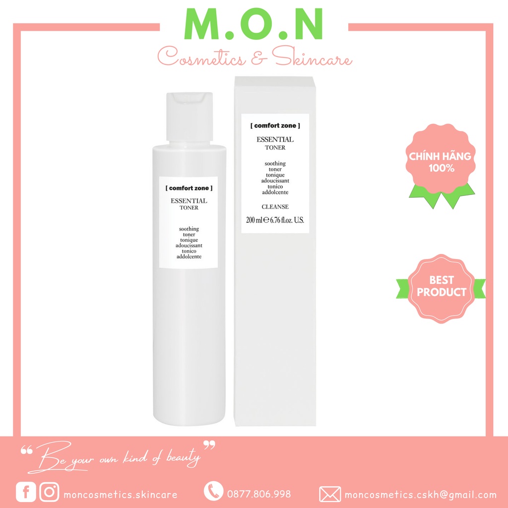 Nước Hoa Hồng Comfort Zone Essential Toner 200ml as