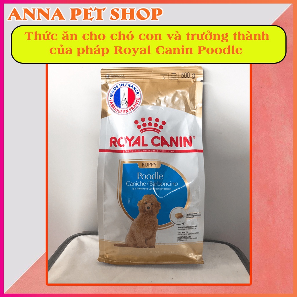 Thức ăn cho chó con và trưởng thành pháp Royal Canin Poodle - 500g
