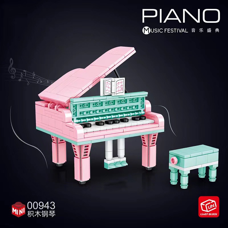 LEQIAZHIXING Đồ Chơi Lắp Ráp Đàn Piano Mini Cho Bé