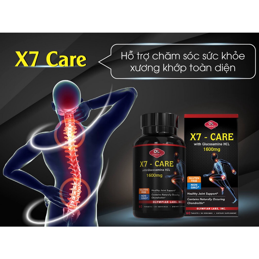 Viên Uống Bổ Xương Khớp X7-Care Olympian Labs - Tăng Tái Tạo Sụn, Tiết Dịch Khớp