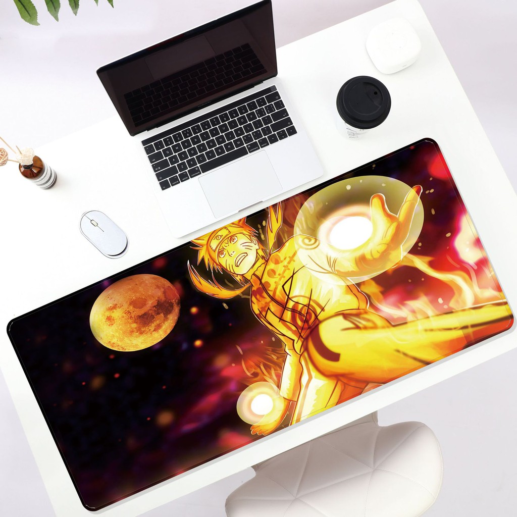 Thảm để chuột bàn phím cỡ lớn in hình nhân vật truyên tranh Naruto