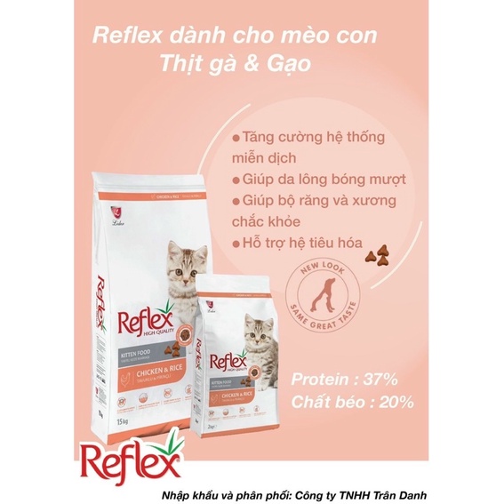 Thức ăn hạt cho mèo Reflex túi 2kg