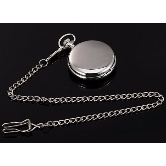 [Mã FAMAYFA2 giảm 10K đơn 50K] Đồng Hồ Móc Khóa Quả Quýt Nắp Gập Bỏ Túi Cổ Điển (Bạc) | BigBuy360 - bigbuy360.vn