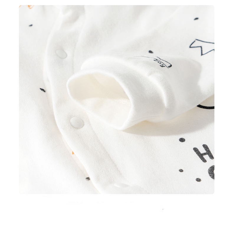 Bộ Đồ Ngủ Tay Dài Chất Liệu Cotton Giữ Ấm Thời Trang Xuân Thu Cho Bé