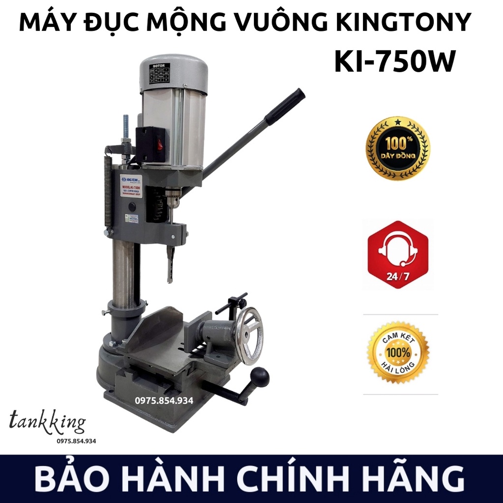 Máy Đục Mộng Vuông kingtony, công suất 750w moto dây đồng 100%
