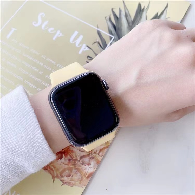 Dây Đeo Đồng Hồ Bằng silicone Co Giãn Kích Thước 40mm 44mm 45mm 41mm 38mm 42mm Cho iwatch series 7 6 5 4 3 se