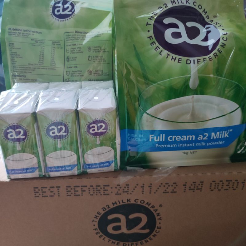 Sữa A2 nguyên kem và tách kem 1kg Và dạng lon