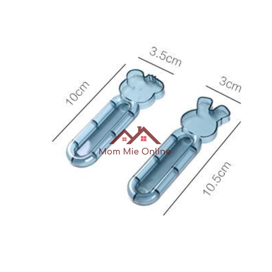 [THANH LÝ hàng lỗi] Vỉ 2 tay nắm cửa bằng nhựa hình thú, dùng cho cửa mở, cửa lùa - TL17