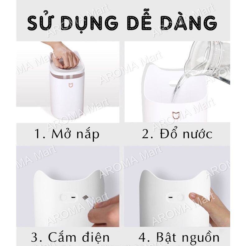 Máy Phun Sương Tạo Ẩm dung tích lớn 3,3 Lít