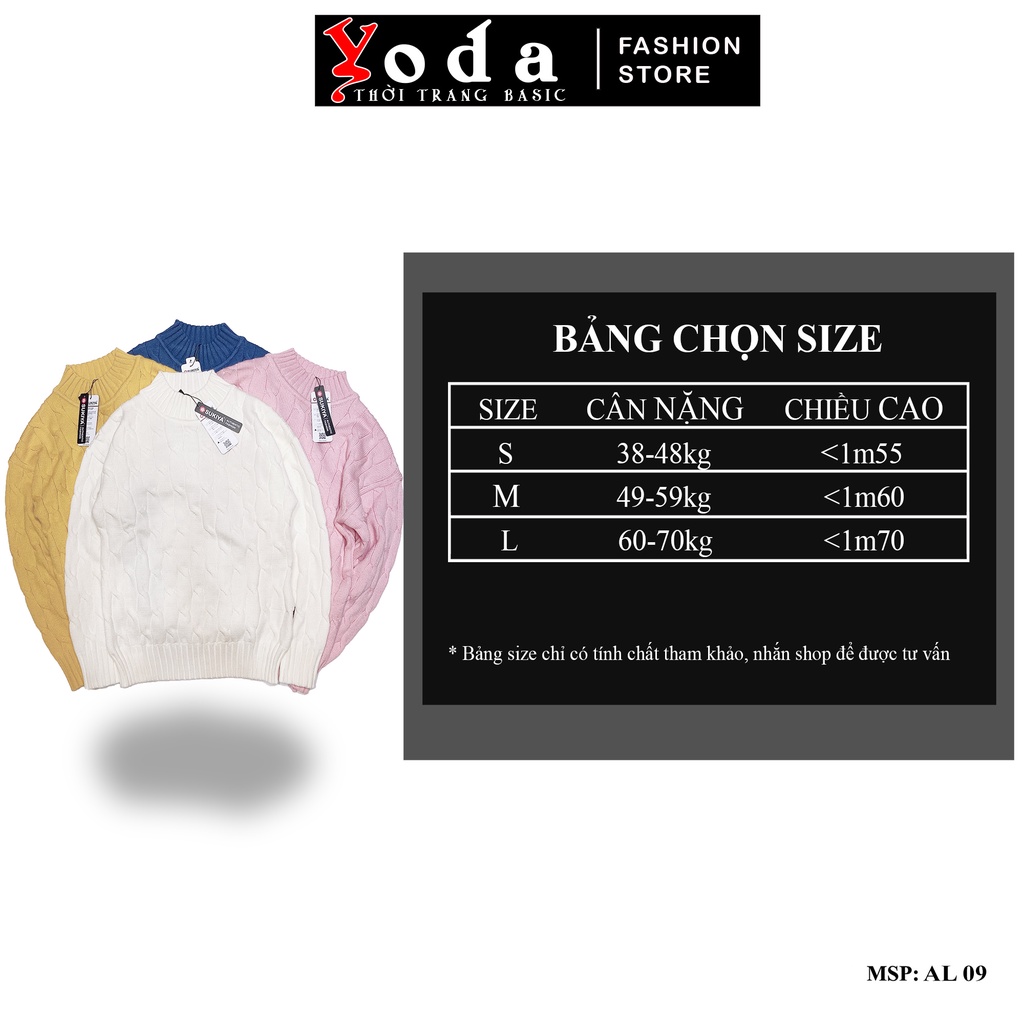 Áo Len Nữ Lắn Thừng Dáng Rộng YODA Chất Lông Thỏ Mềm Mại AL09