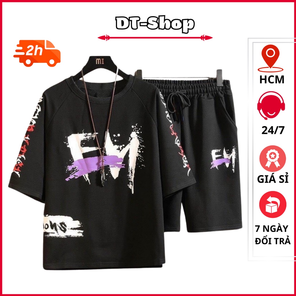 Bộ thể thao nam FM - Bộ hè nam cộc tay