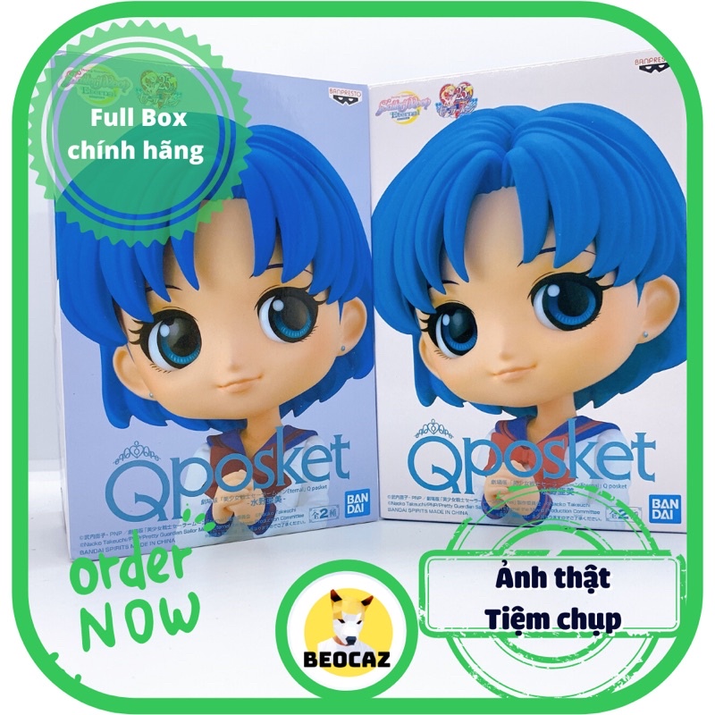 Mô hình Sailor Moon Thủy Thủ Mặt Trăng Usagi Sao Thủy Mercury Mars Venus dễ thương Q Posket Chính Hãng Tiệm Beocaz
