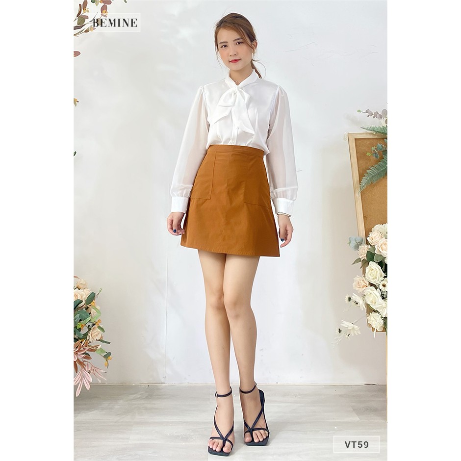 [Mã WABRLOW5 giảm 15% đơn 300K] Chân váy chữ A ngắn BEMINE VT59NAU | BigBuy360 - bigbuy360.vn