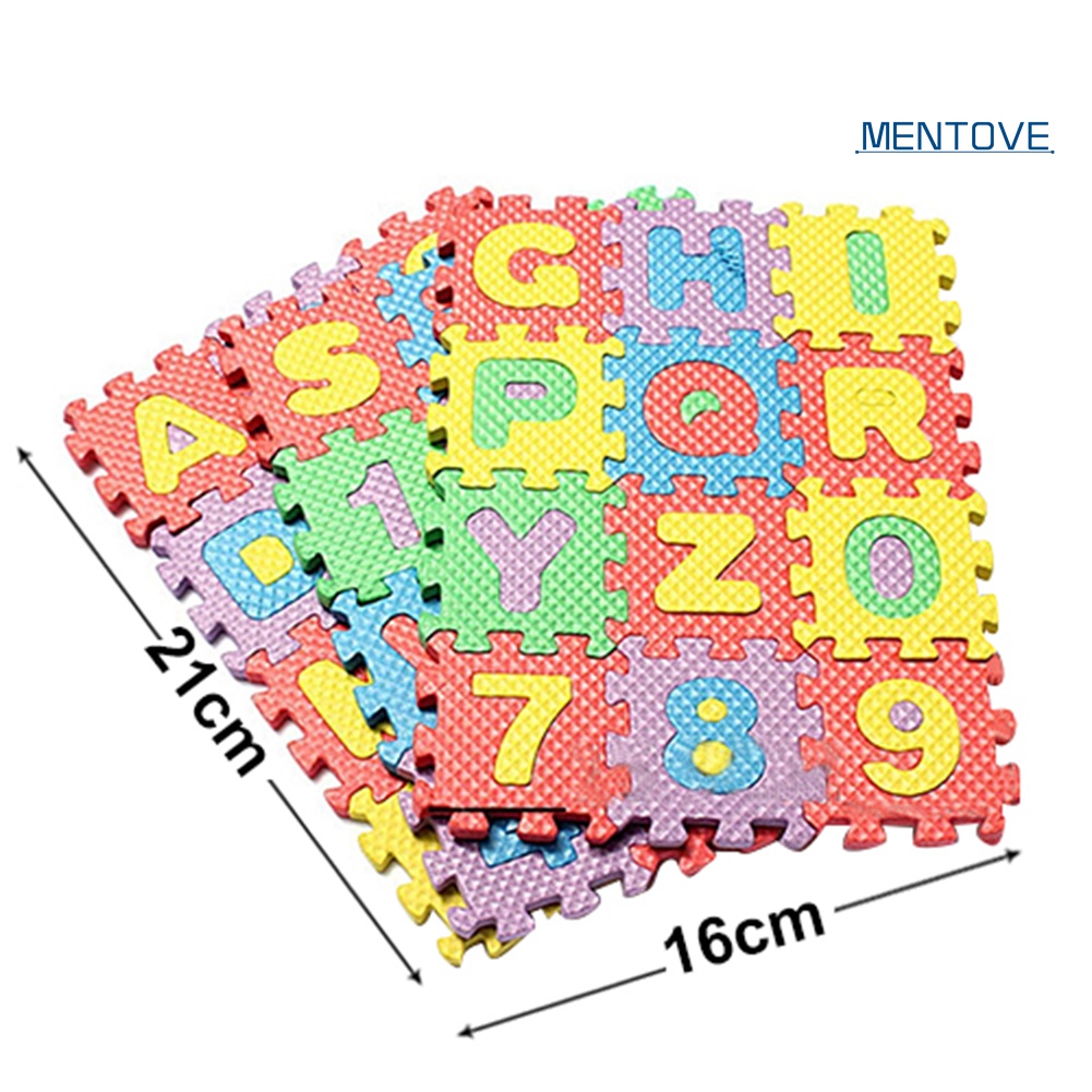 Set 36 Miếng Xốp EVA Lắp Ráp Bảng Chữ Cái Và Số Cho Bé