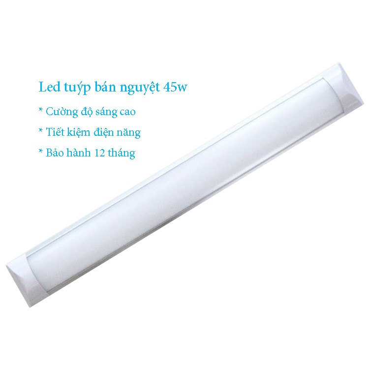 Bộ đèn led  bán nguyệt liền máng 45w-1.2mét