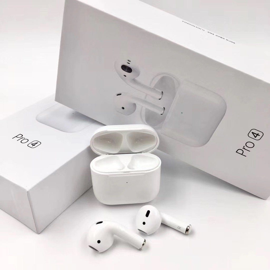 Tai nghe Airpods Pro 4 Bluetooth TWS 5.0 Định vị, đổi tên chuẩn 2021