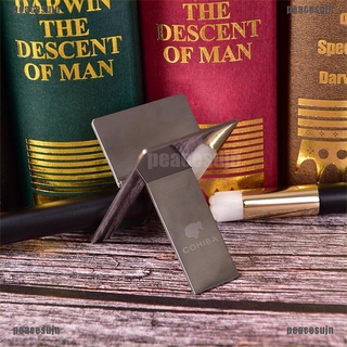 (PVN---NEW)Cigar Ashtray Holder Steel Practical Gadgets Silver Foldable Cigar Stand Tray