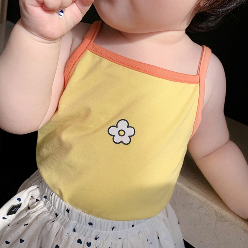 Áo Hai Dây Họa Tiết Hoạt Hình Thời Trang Mùa Hè Hàn Quốc Cho Bé