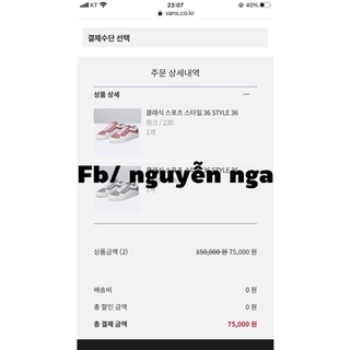 Giày Vans order